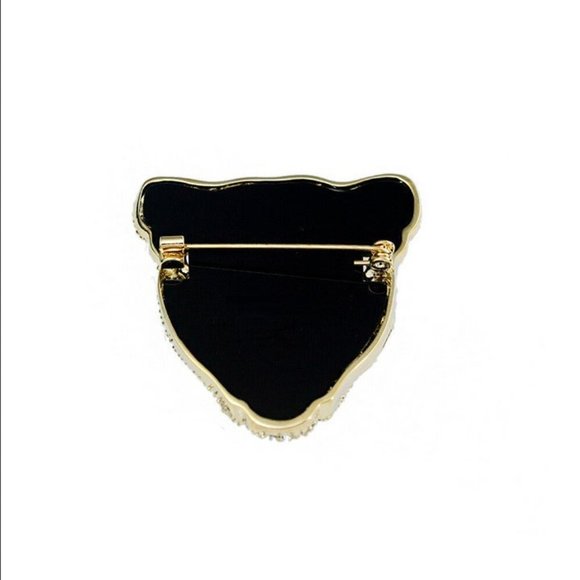 14K Gold Jaguar Brooch Lapel Pin Womens 2ct Diamond Suit Broach 14 Karat Jewelry main image 6